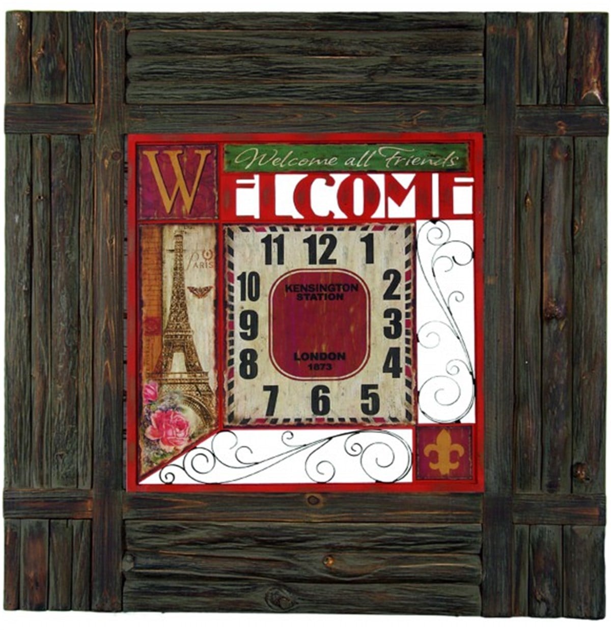 Ahşap Retro Duvar Saati 