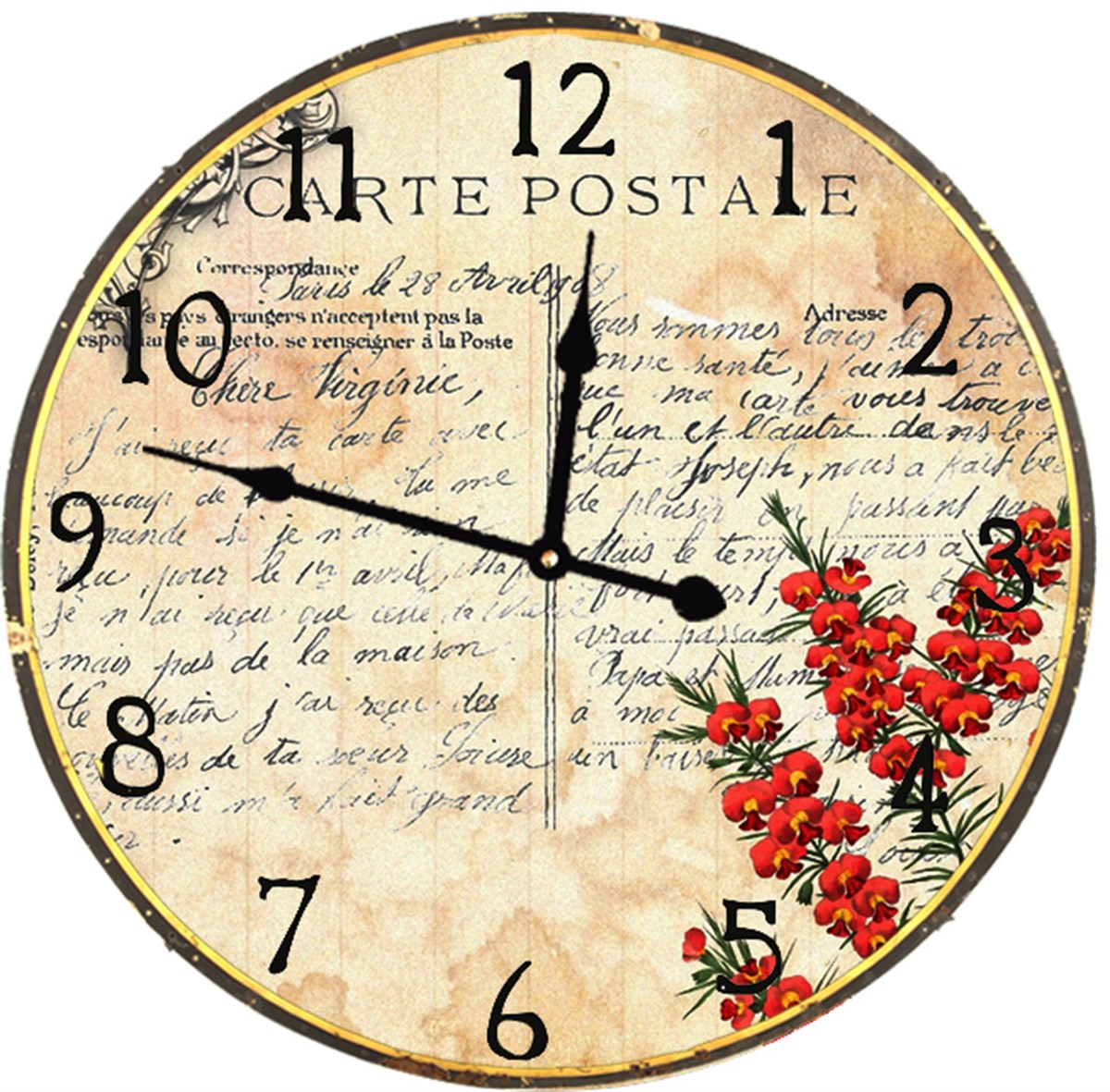 Ahşap Retro Duvar Saati 