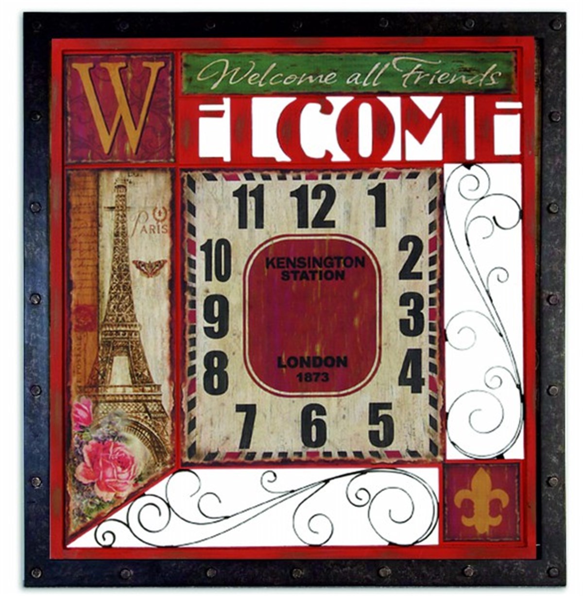 Ahşap Retro Duvar Saati 