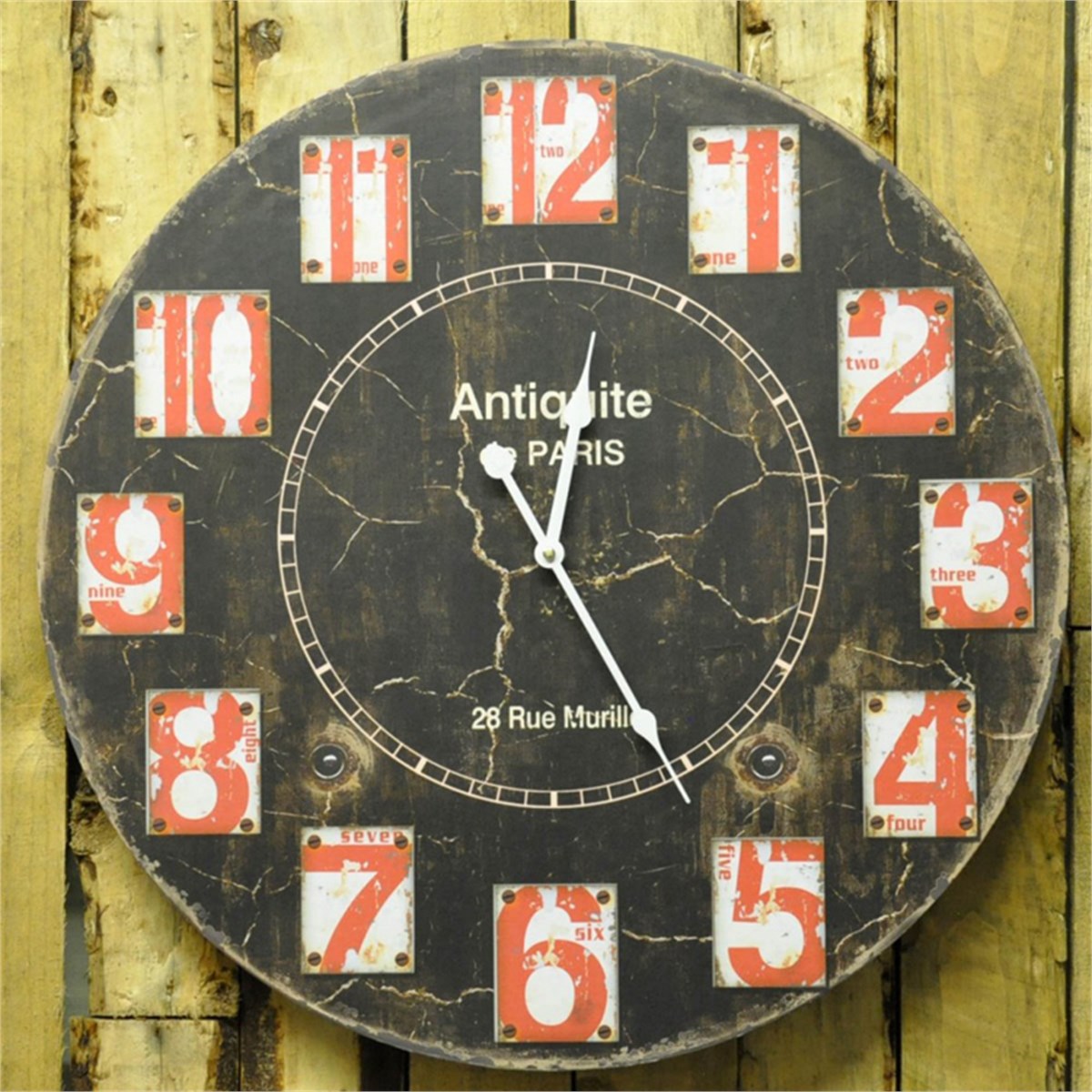 Ahşap Retro Duvar Saati 