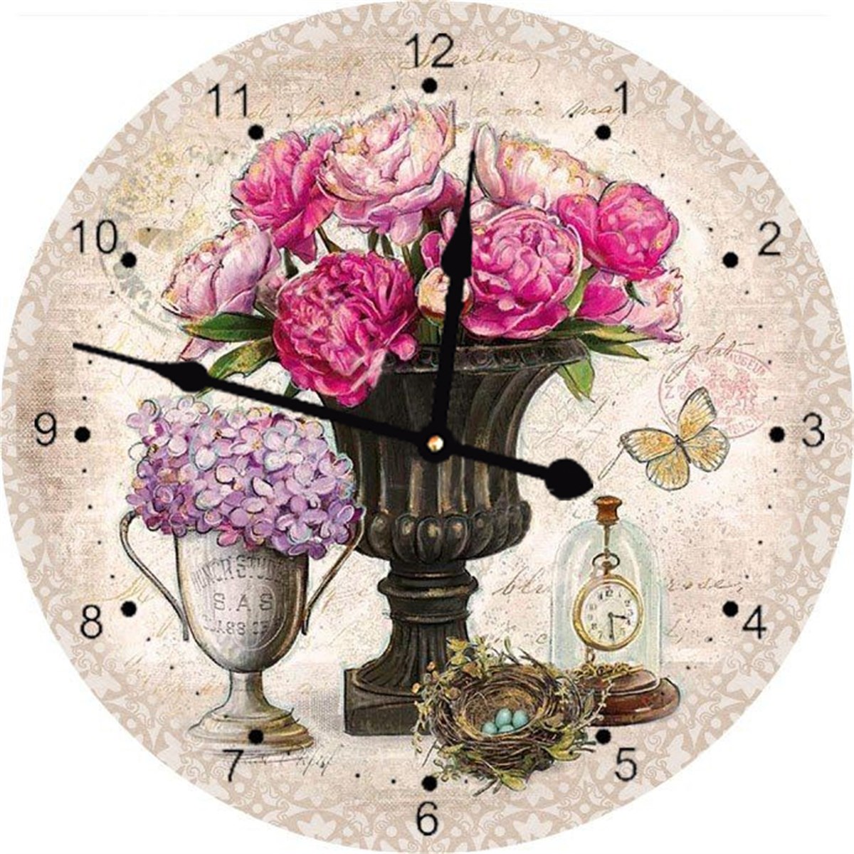 Ahşap Retro Duvar Saati 