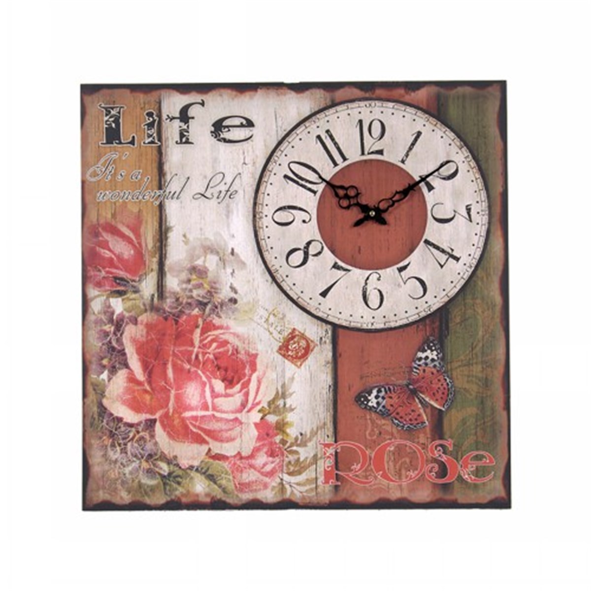 Ahşap Retro Duvar Saati 