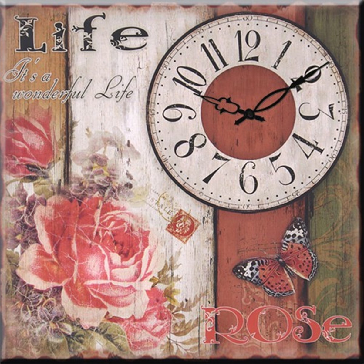 Ahşap Retro Duvar Saati 