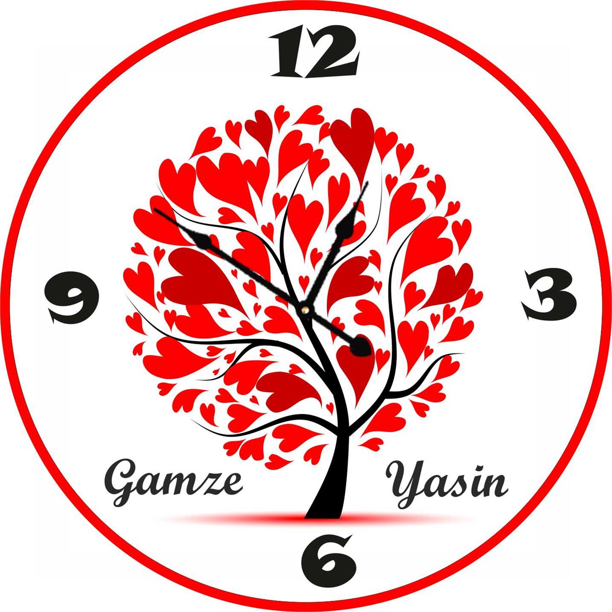 Kişiye ,İsme özel Sevgililer Günü Duvar Saati