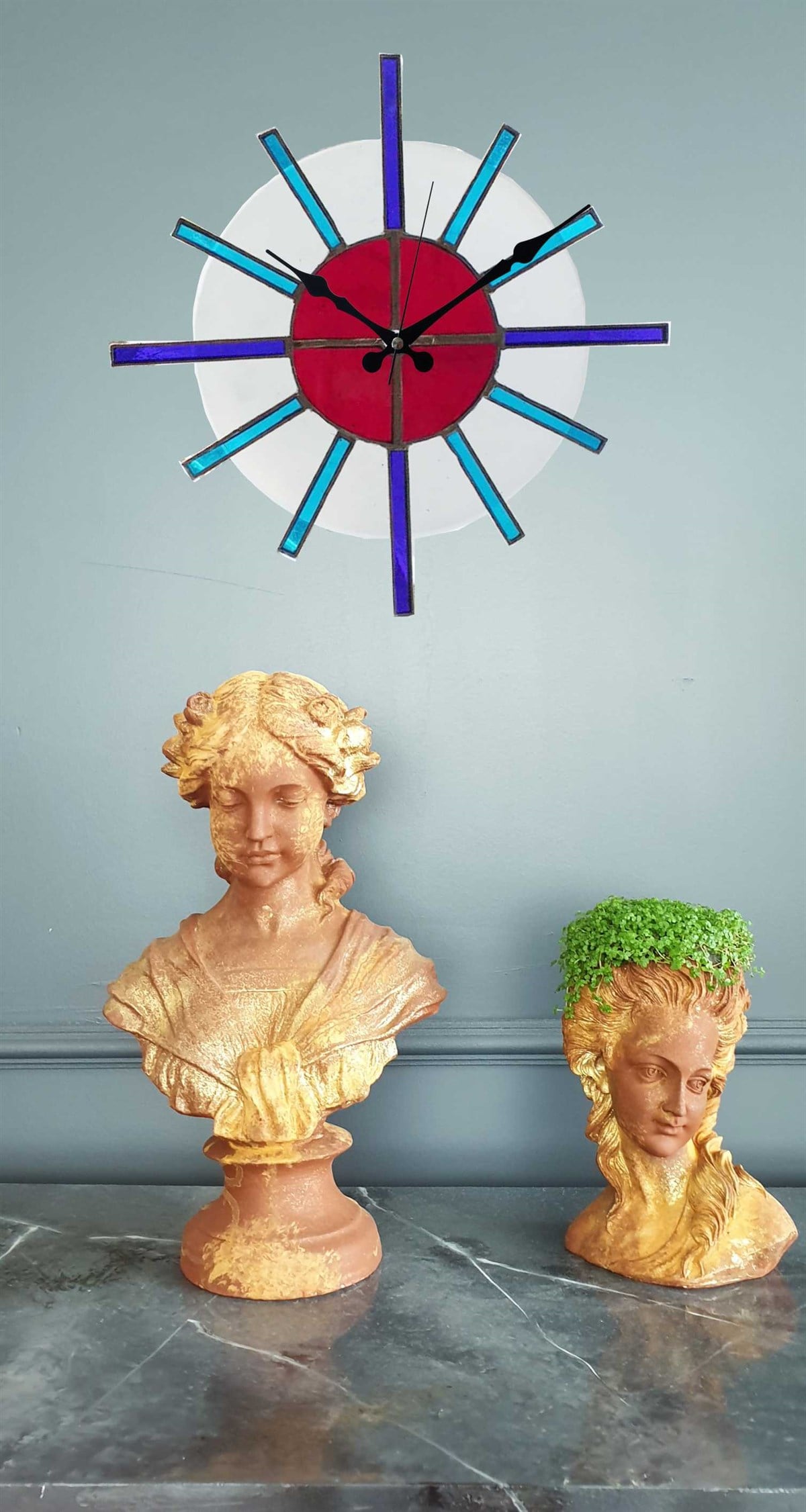 Markakanvas  Cam Vitray  Duvar Saati