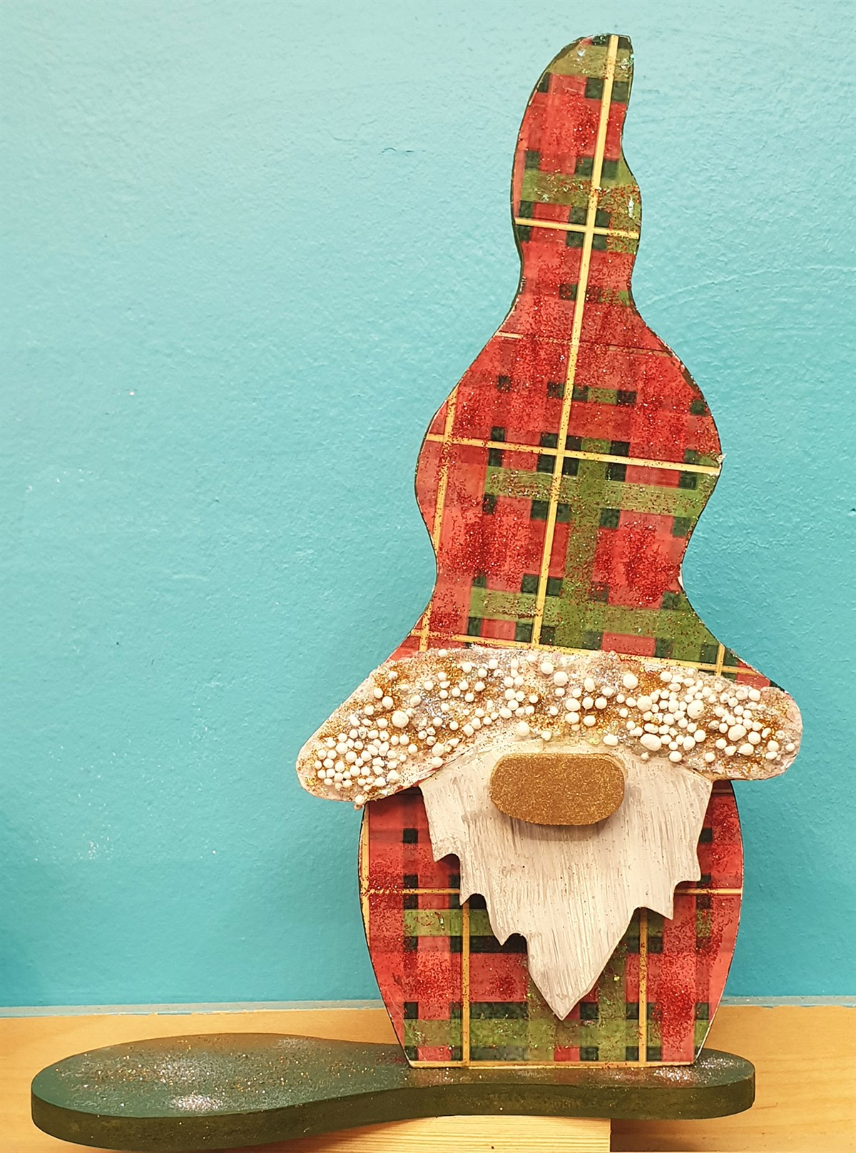 Markakanvas Dekoratif Yeniyıl,Yılbaşı Noel Baba süs,Mumluk