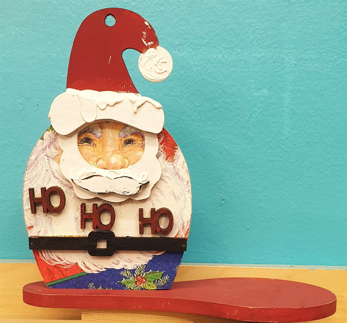 Markakanvas Dekoratif Yeniyıl,Yılbaşı Noel Baba süs,Mumluk