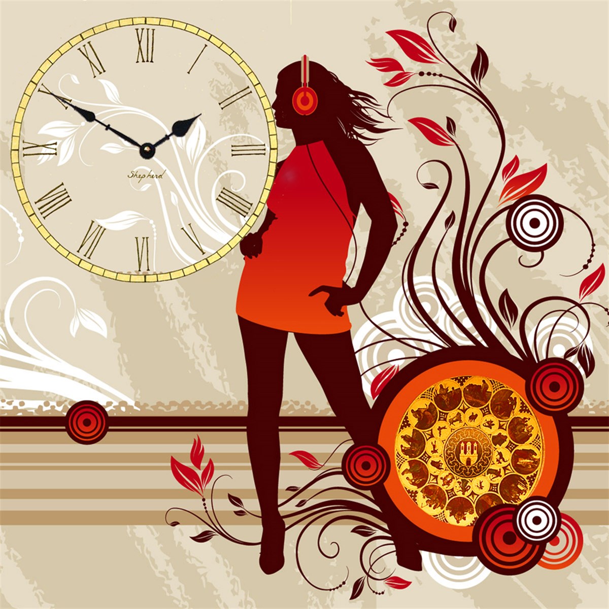 Markakanvas Kare Duvar Saati