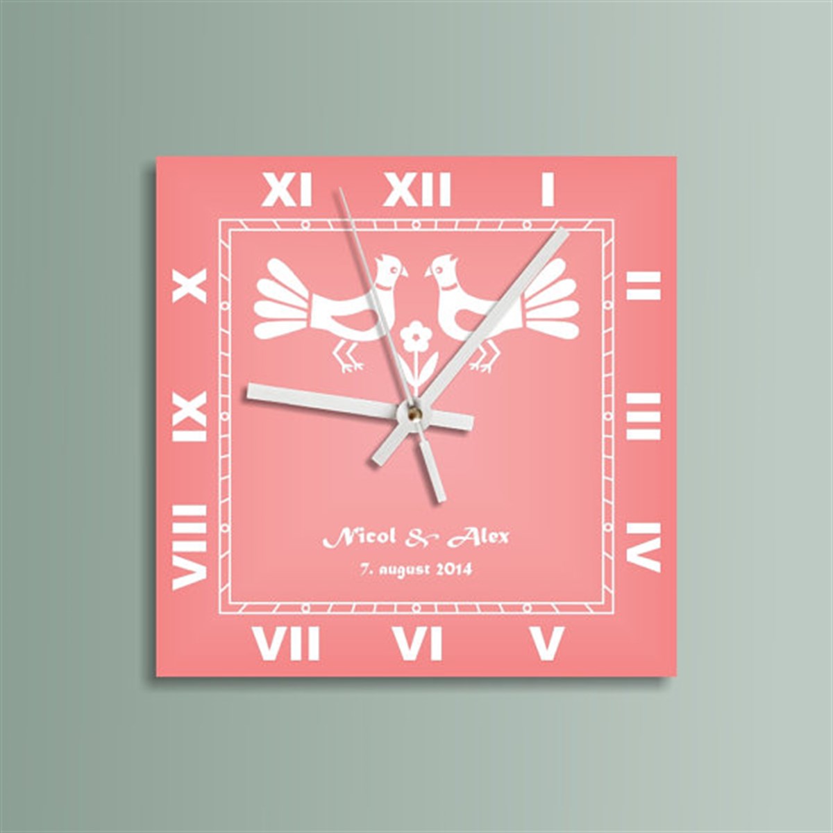 Markakanvas Kare Duvar Saati