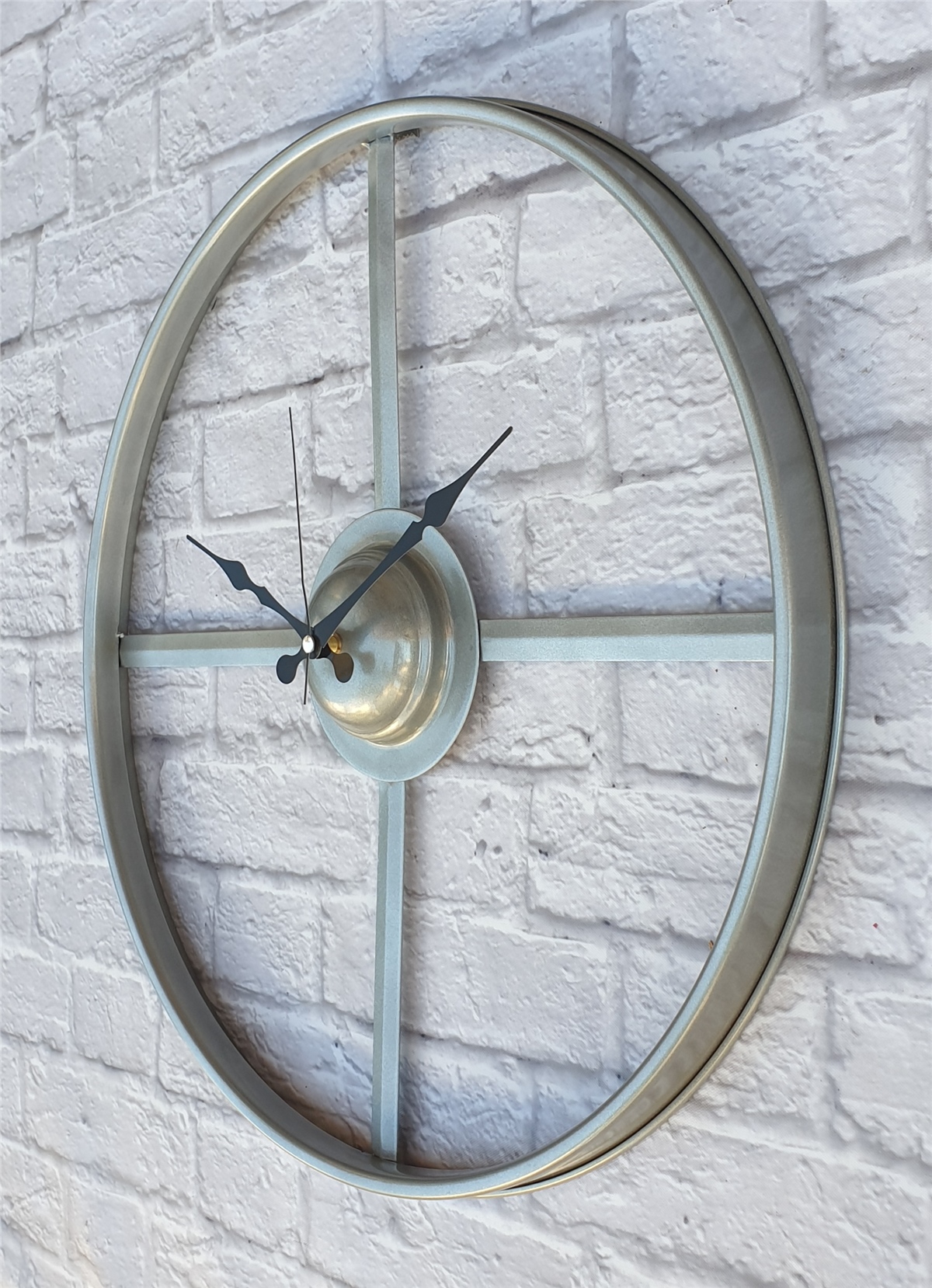 Markakanvas Metal Duvar Saati  Siyah 50x50 cm