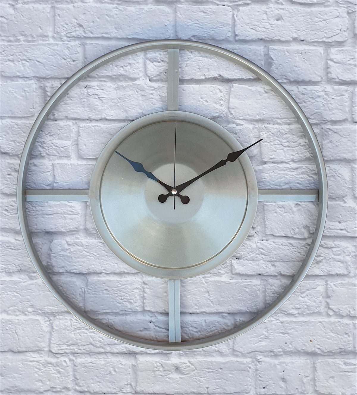 Markakanvas Metal Duvar Saati  Siyah 50x50 cm