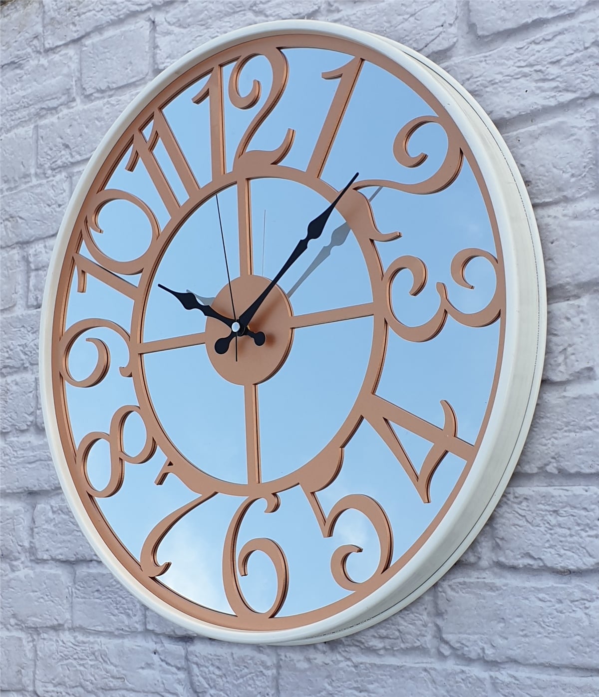 Markakanvas Metal Kasa AYNALI Duvar Saati  ( Çap 50 cm -Çap 80 cm )