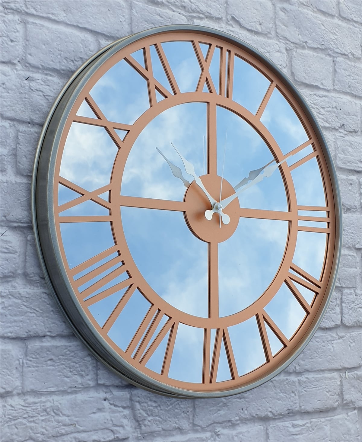 Markakanvas Metal Kasa AYNALI Duvar Saati  ( Çap 50 cm -Çap 80 cm )