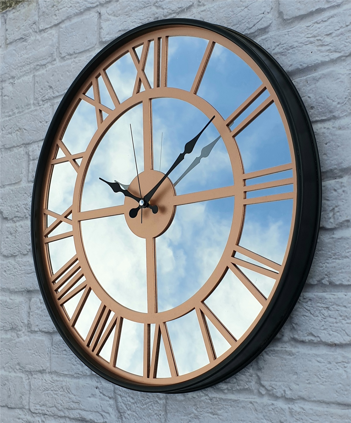 Markakanvas Metal Kasa AYNALI Duvar Saati  ( Çap 50 cm -Çap 80 cm )