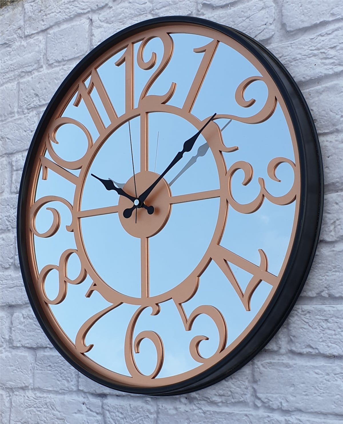 Markakanvas Metal Kasa AYNALI Duvar Saati  ( Çap 50 cm -Çap 80 cm )