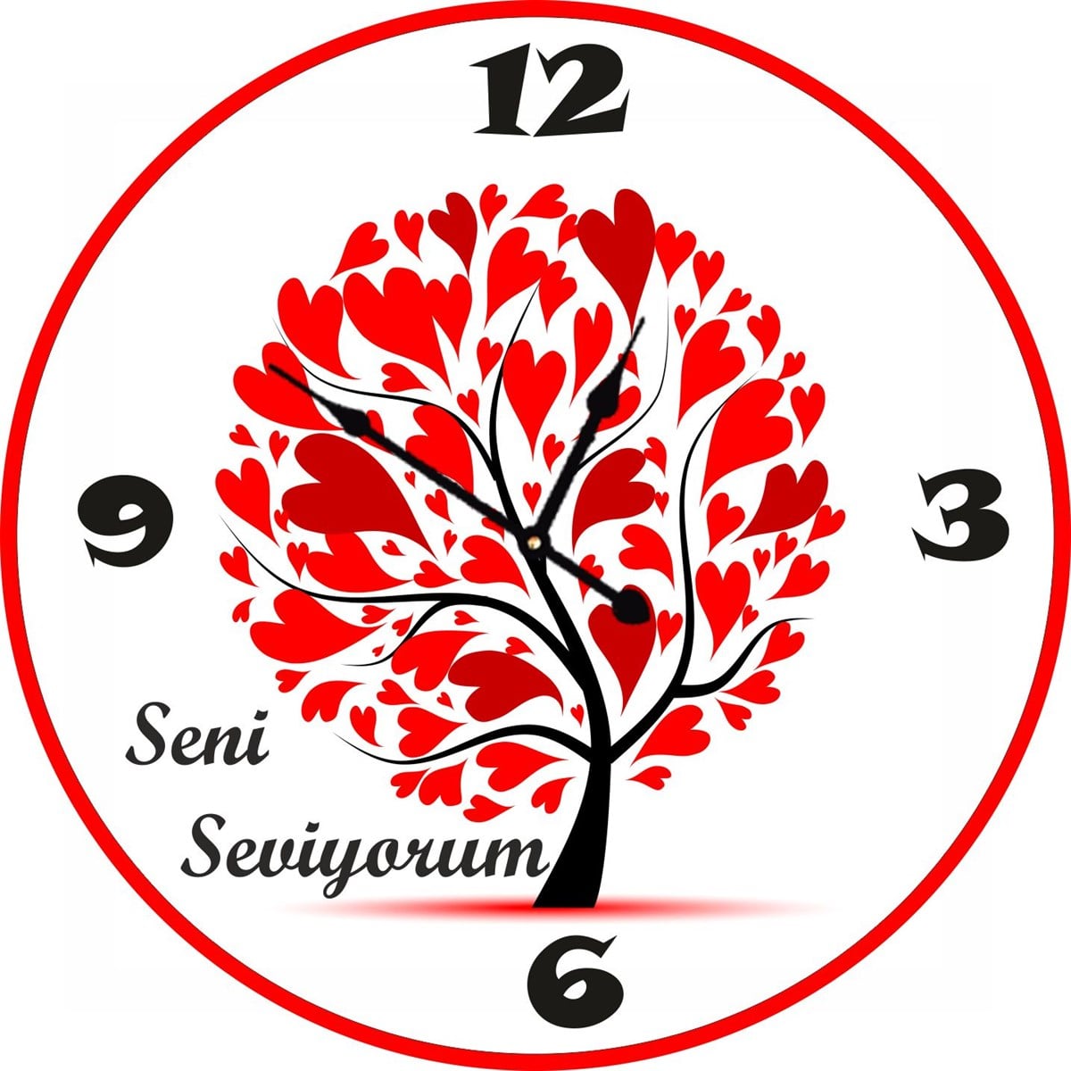 Seni Seviyorum Sevgililer Günü Duvar Saati