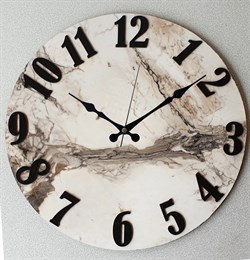 Markakanvas Mermer Desenli Duvar Saati 