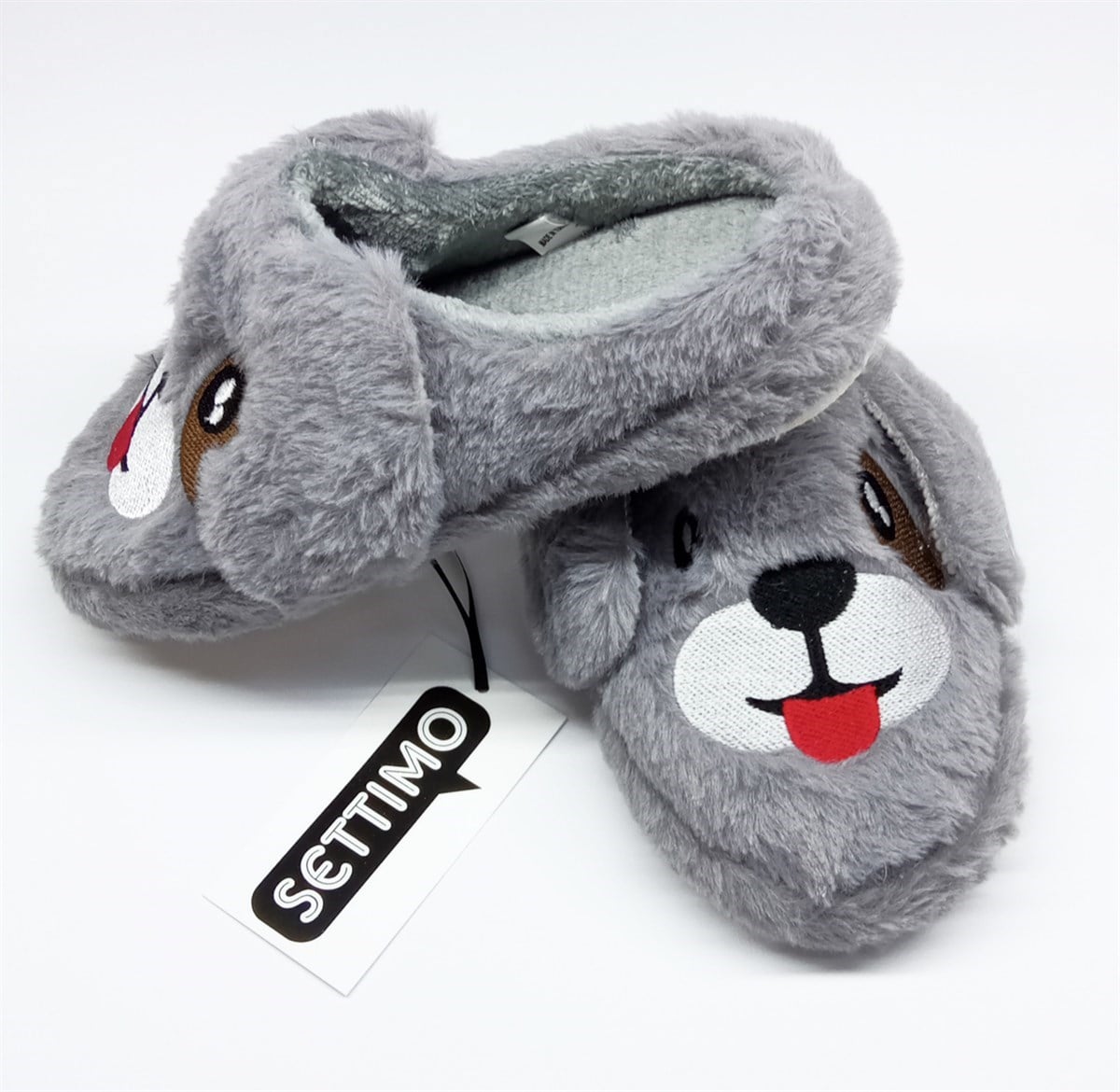 GRİ KÖPEK FİGÜRLÜ PANDUP EV TERLİĞİEv terlikleriA1.K.100-KPK-36SETTİMO