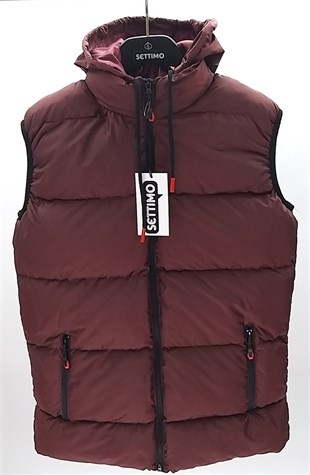 BORDO KAPÜŞONLU ŞİŞME YELEKŞişme yelekYLK.E.100-BRD-SSETTİMO