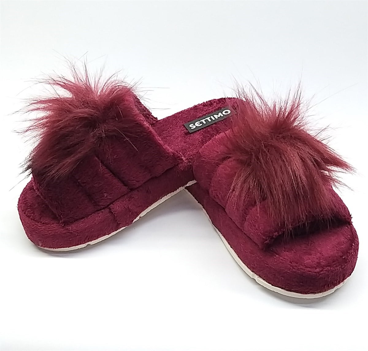 BORDO PELUŞ EV TERLİĞİEv terlikleriA1.K.103-BRD-36SETTİMO