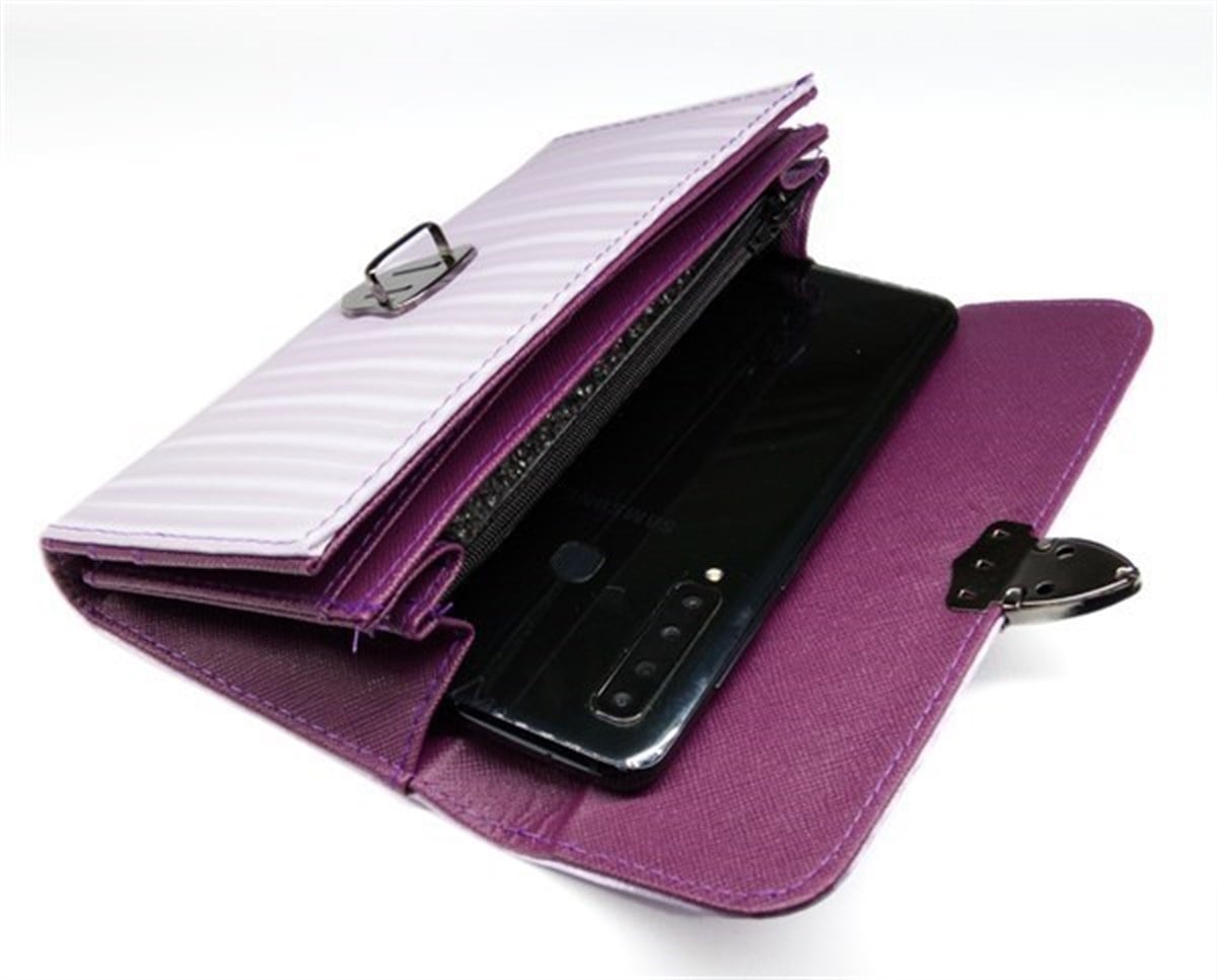 LİLA YANAR DÖNERLİ SOFT DOKULU EL CÜZDANIEL ÇÜZDANLARIC1.K.101-3SETTİMO