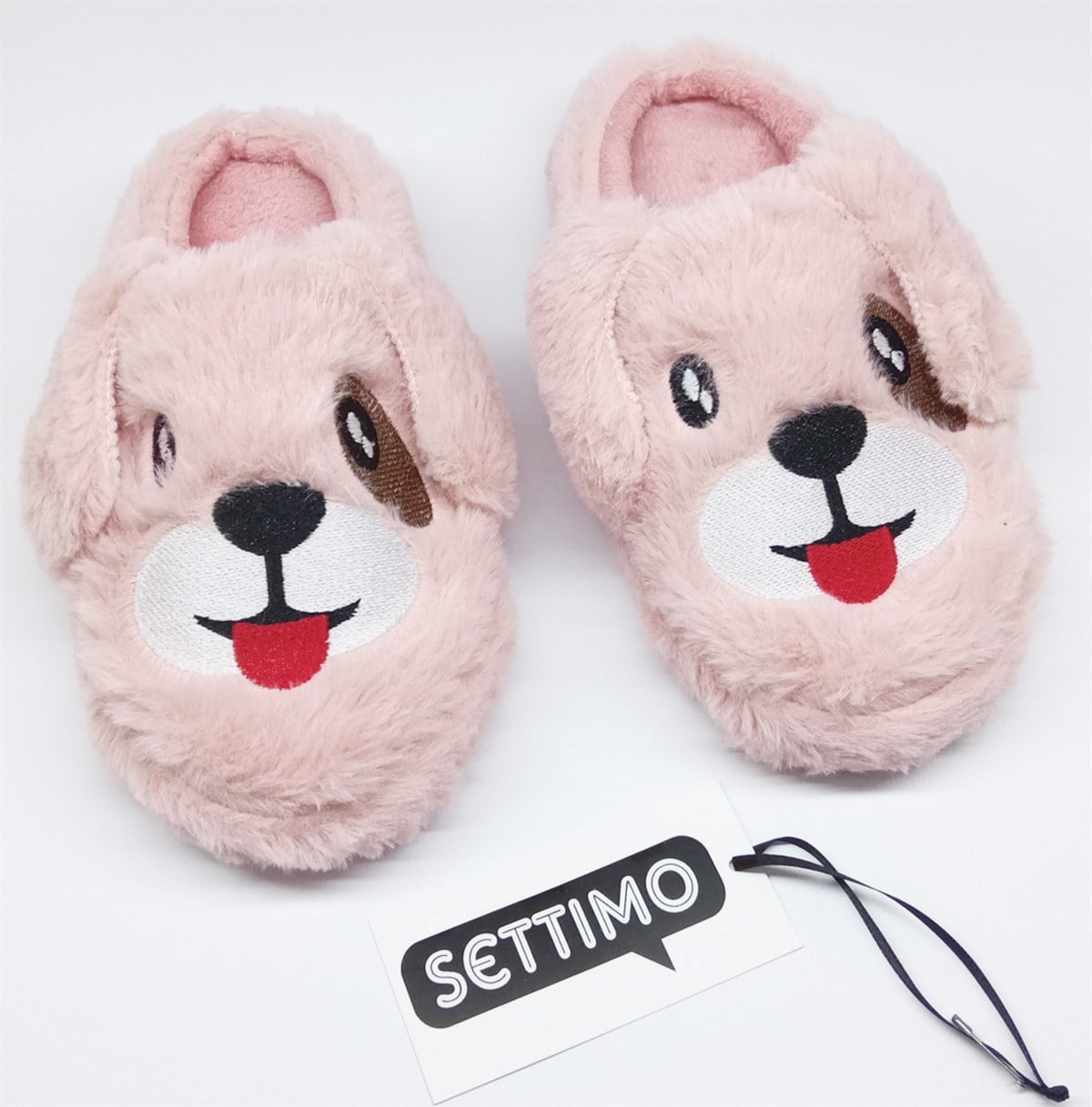 PEMBE KÖPEK FİGÜRLÜ PANDUF EV TERLİĞİEv terlikleriA1.K.106-PMB-36SETTİMO