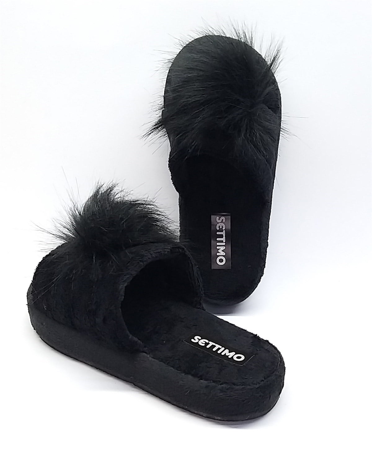 SİYAH PELUŞ  EV TERLİĞİEv terlikleriA1.K.101-SYH-36SETTİMO