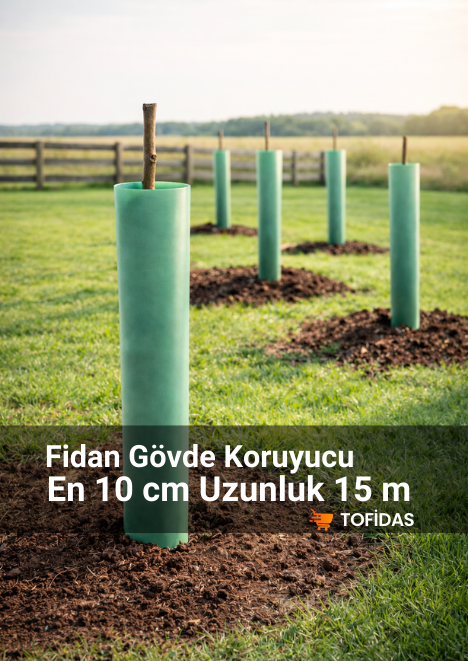 Fidan Gövde Koruyucu 10 cm Genişlik Plastik Boru 15 m