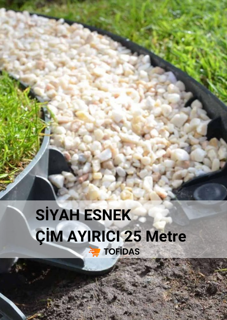 Siyah Esnek Çim Sınırlayıcı 25 m