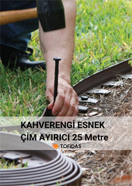 Kahverengi Esnek Çim Sınırlayıcı 25 m