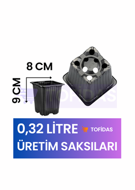 Kare Saksı 8x8x9 Termoform saksı