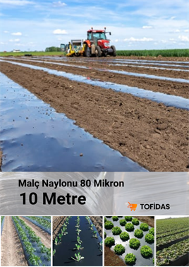 Malç Naylonu 130 cm en 10 M Uzunluk 80 Mikron