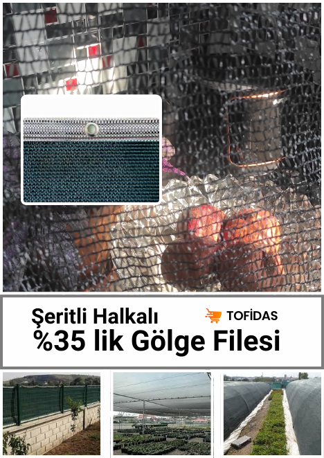 %35 Gölgelik Filesi Şeritli Halkalı