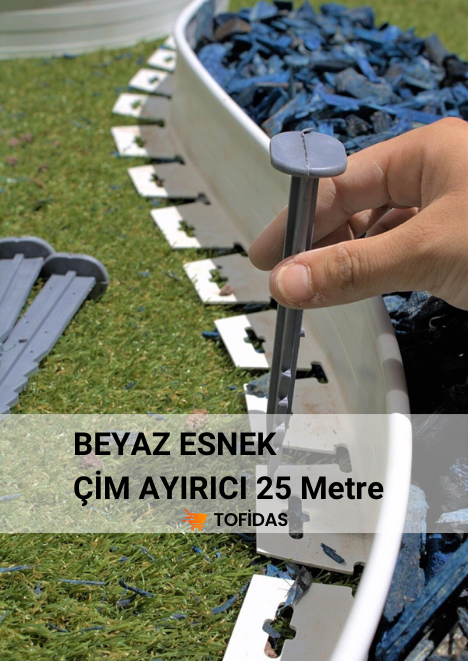 Beyaz Esnek Çim Sınırlayıcı 25 m