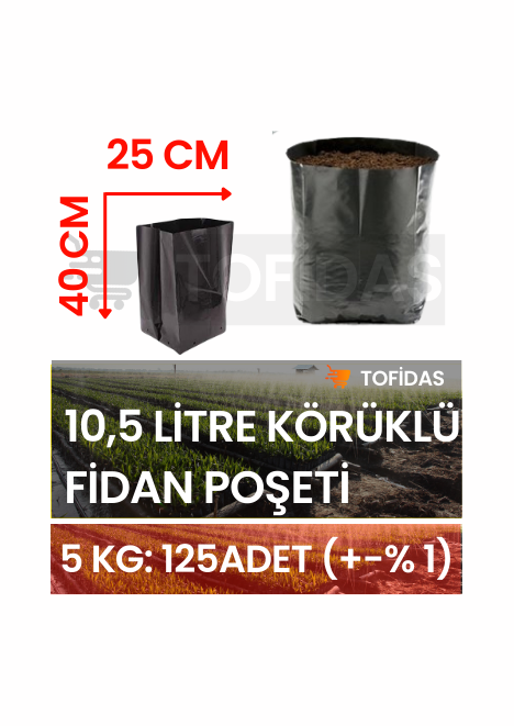 Fidan Poşeti 25x40 Körüklü 5 kg