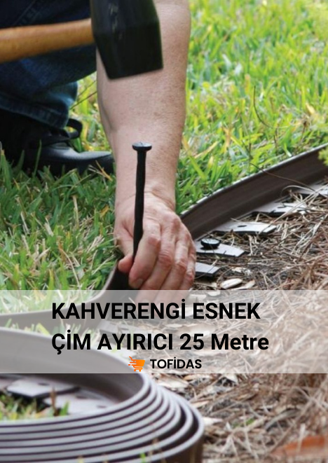 Kahverengi Esnek Çim Sınırlayıcı 25 m
