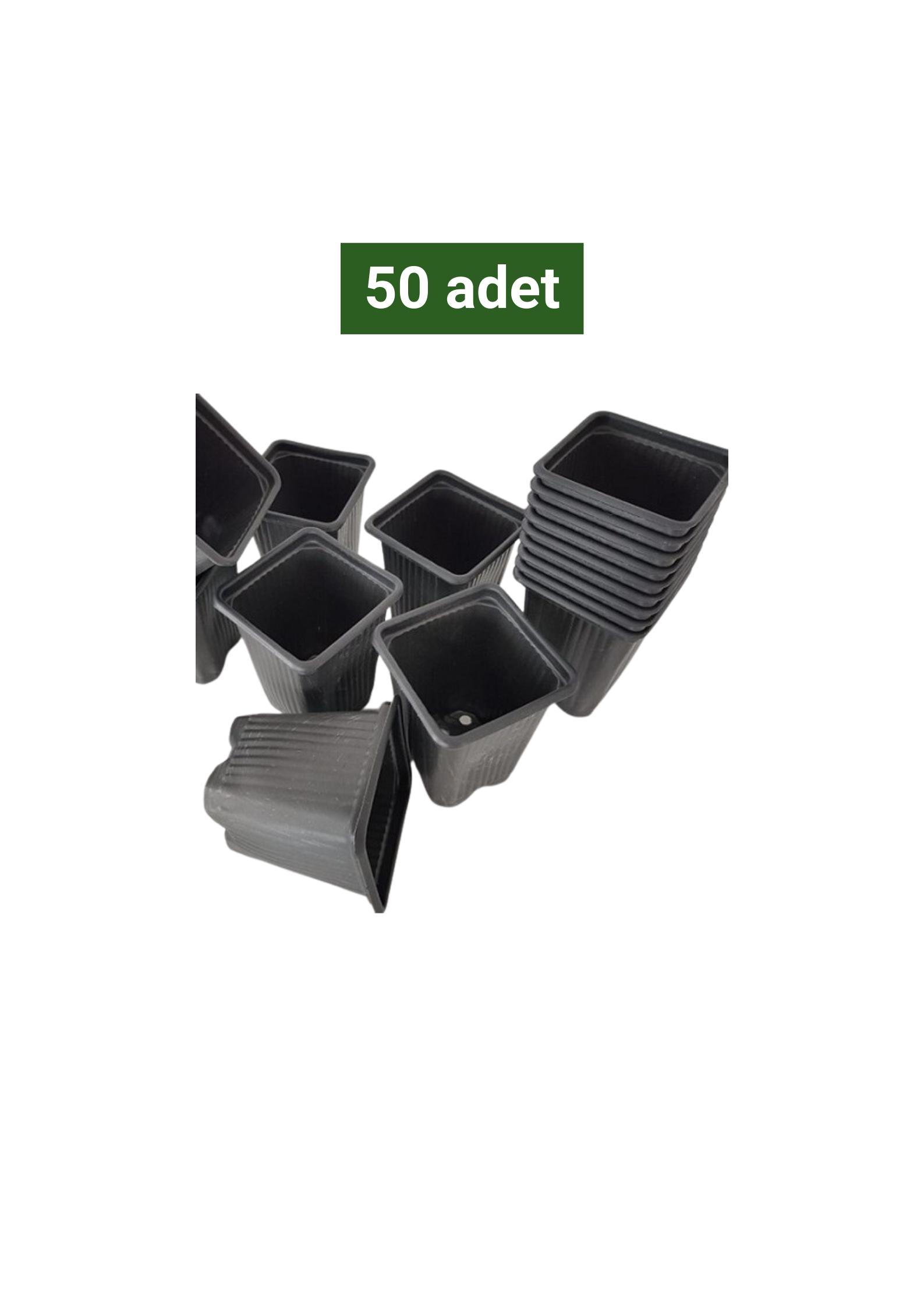 Kare Saksı 8x8x9 50 adet Termoform Viyol