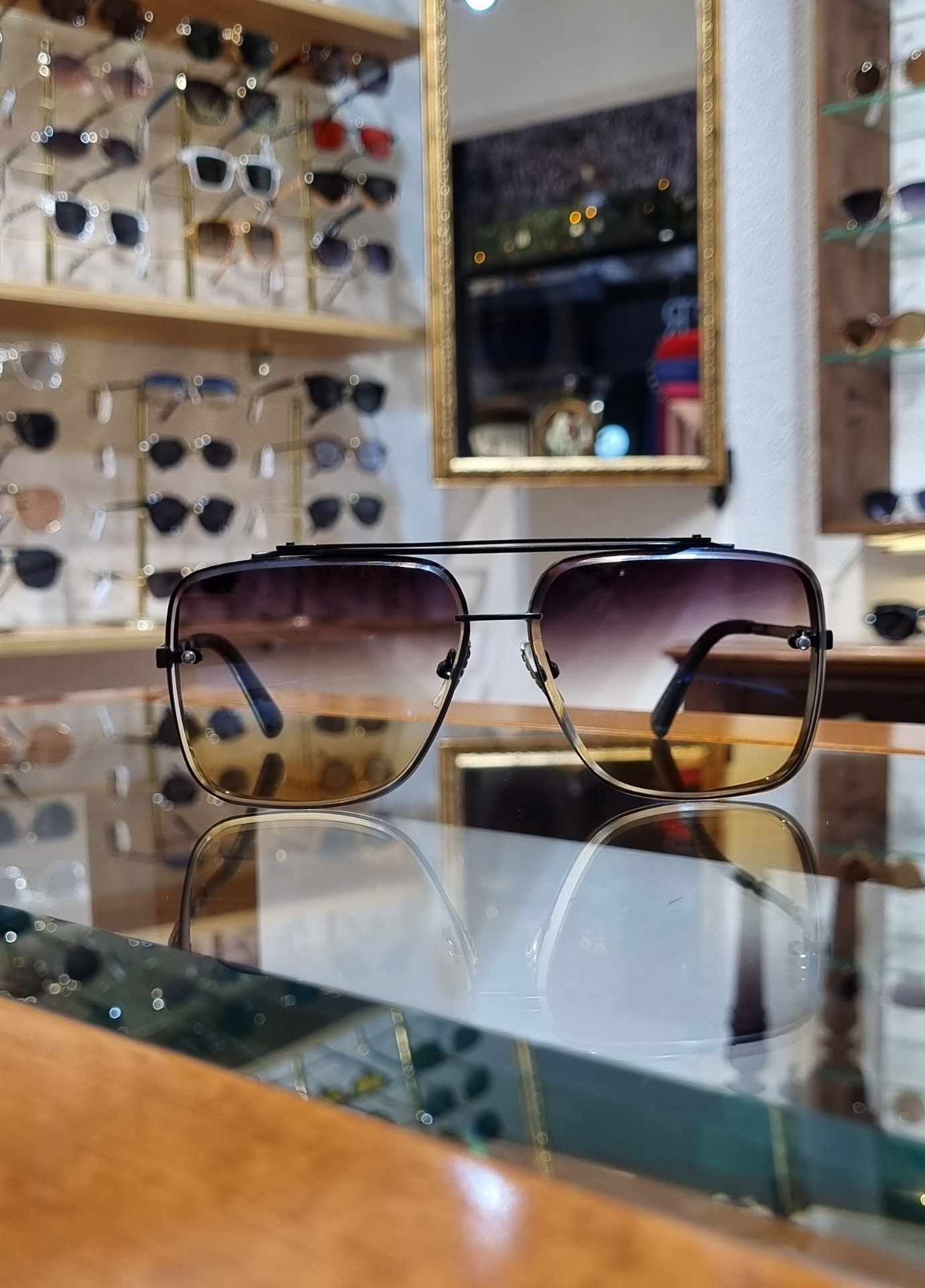 Hunter Mor Sarı Geçişli Antirefle Özellikli Güneş Gözlüğü