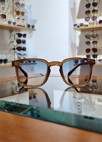 Amy Bal Çerçeve Mavi Sarı Geçişli Lens Güneş Gözlüğü 