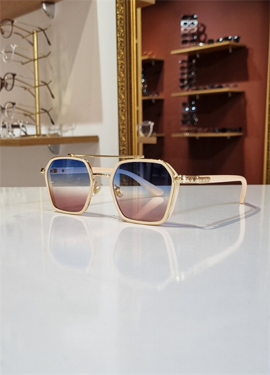 Denis Mavi kahve Lens Bej Güneş Gözlüğü