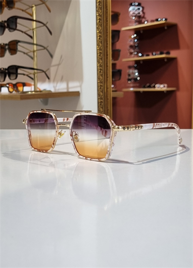 Denis Natural Desenli Çerçeve Renkli Lens Güneş Gözlüğü