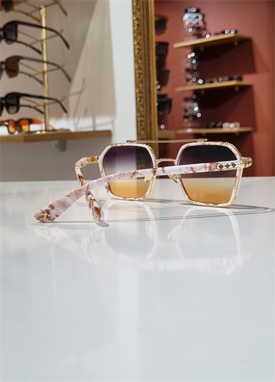 Denis Natural Desenli Çerçeve Renkli Lens Güneş Gözlüğü