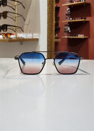 Denis Siyah Çerçeve Mavi kahve Lens Güneş Gözlüğü