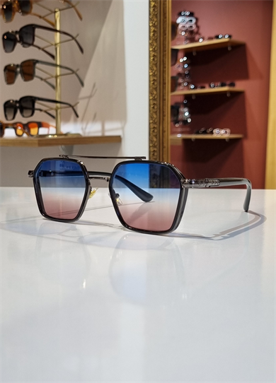 Denis Siyah Çerçeve Mavi kahve Lens Güneş Gözlüğü