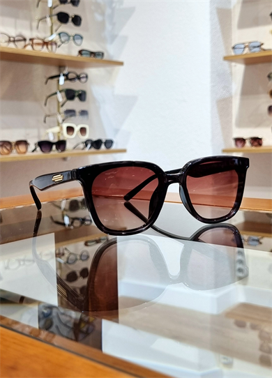 Herna Gri Leopar Desenli Kahve Lens Güneş Gözlüğü