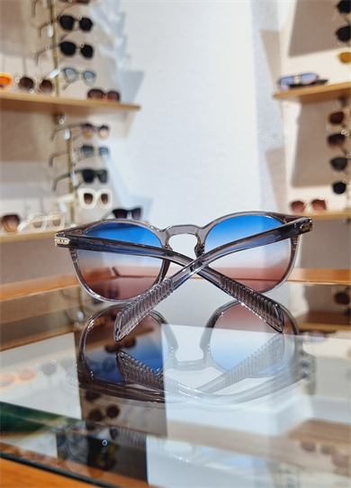 Lyon Gri Çerçeve Mavi&Kahve Renkli Lens Güneş Gözlüğü