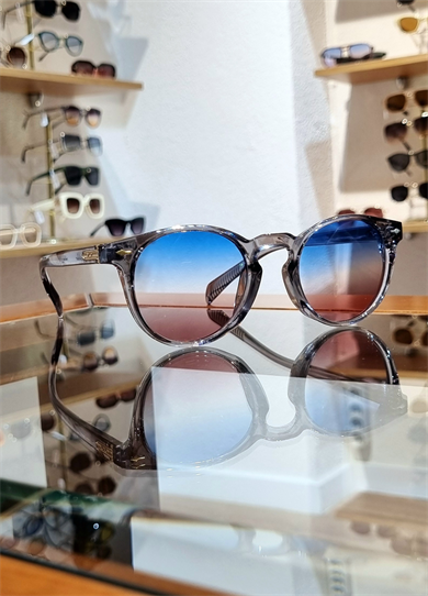 Lyon Gri Çerçeve Mavi&Kahve Renkli Lens Güneş Gözlüğü