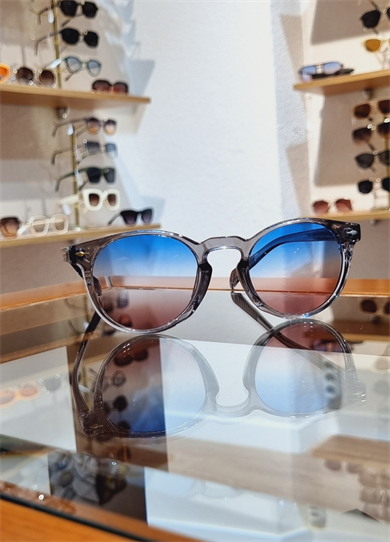 Lyon Gri Çerçeve Mavi&Kahve Renkli Lens Güneş Gözlüğü