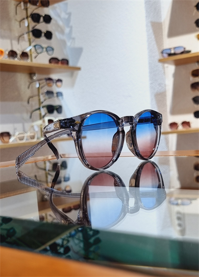 Lyon Gri Çerçeve Mavi&Kahve Renkli Lens Güneş Gözlüğü