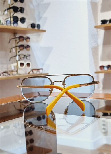 Marcel Sarı Detaylı Mavi Lens Güneş Gözlüğü